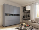 BC-06 Horizontal Wall Bed Concept 90cm With Storage Cabinet