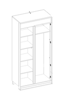 Quant QA-01 2 Door Wardrobe