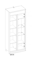 Quant QA-03 2 Doors Tall Display Cabinet