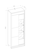 Quant QA-03 2 Doors Tall Display Cabinet