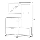 Nolan Hallway Unit in White Matt and Westminster Oak