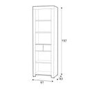 Picolo 01 Tall Bookcase in White
