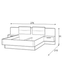 Mediolan 02 Bed 160cm With Bedside Tables