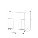 Picolo 08 Bedside Table in White