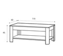 Visio 41 Coffee Table in White Gloss and Oak