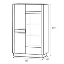 Visio 15 Display Cabinet in White Gloss and Oak
