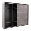Imola 01 Sliding Door Wardrobe 270cm in Oak Ribbeck and Grey