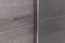 Imola 01 Sliding Door Wardrobe 270cm in Oak Ribbeck and Grey