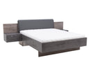 Imola Bed in Oak Ribbeck and Grey