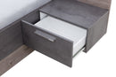 Imola Bed in Oak Ribbeck and Grey