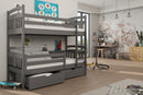 Wooden Bunk Bed Hugo with Storage
