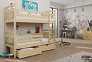 Wooden Bunk Bed Hugo with Storage