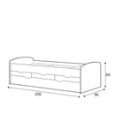 Nicole 01 Bed with Trundle Bed and Drawers