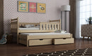 Wooden Bed Dominik with Trundle and Storage