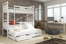 Wooden Bunk Bed Igor with Trundle and Storage
