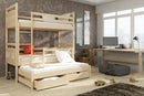 Wooden Bunk Bed Igor with Trundle and Storage