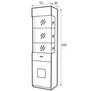 Wood 10 Tall Display Cabinet in White