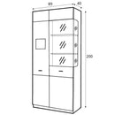 Wood 12 - 2 Door Tall Display Cabinet in White