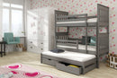 Wooden Bunk Bed Jarek with Trundle and Storage