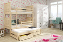 Wooden Bunk Bed Jarek with Trundle and Storage