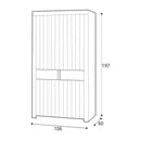 Picolo 03 - 2 Door Wardrobe 106cm in White