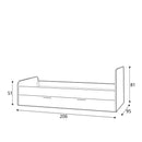 Picolo 11 Kids Bed with Drawer in White and Grey
