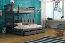 Wooden Bunk Bed Anka with Trundle and Storage