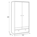 Belize BZ-01 2 Door Wardrobe