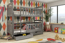 Wooden Bunk Bed Piotrus with Storage