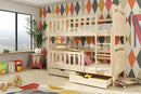 Wooden Bunk Bed Piotrus with Storage