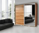 Penelopa Sliding Door Wardrobe 205cm with Mirror