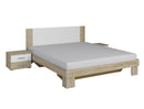 Vera Bed 160cm with Bedside Cabinets in Oak Sonoma/White