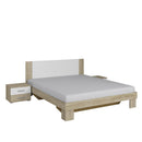 Vera Bed 180cm with Bedside Cabinets in Oak Sonoma/White