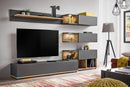 Silk in Anthracite/Oak Wotan Wall Unit