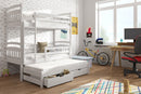 Wooden Bunk Bed Alan with Trundle and Storage