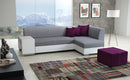 Vera Corner Sofa Bed with Pouf