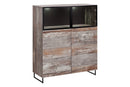 Plank Display Cabinet in Canyon Manor Wood