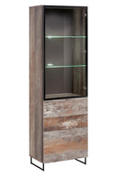 Plank Tall Display Cabinet in Canyon Manor Wood