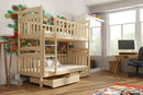 Wooden Bunk Bed Michas with Storage