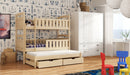 Wooden Bunk Bed Anatol with Trundle and Storage