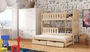Wooden Bunk Bed Anatol with Trundle and Storage