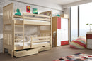 Wooden Bunk Bed Bruno with Storage