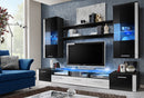 Fresh Wall Unit in Black Gloss
