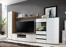 Ontario I Living Room Set White Gloss and San Remo Oak