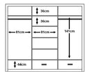 Arti 1 - 3 Sliding Door Wardrobe
