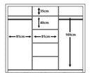 Idea ID-01 3 Sliding Door Wardrobe 250cm