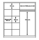 Havana 203cm 2 Sliding Door Wardrobe in White