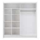 Havana 203cm 2 Sliding Door Wardrobe in White