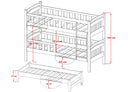 Wooden Bunk Bed Anatol with Trundle and Storage
