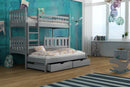 Wooden Bunk Bed Anka with Trundle and Storage